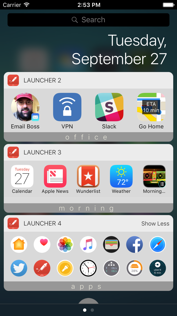 Work Widget Screenshot