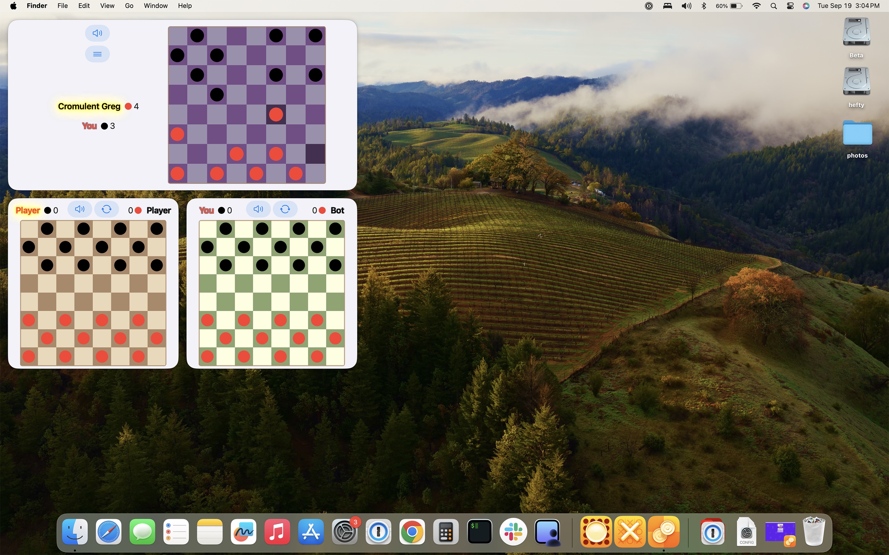 Checkers Widget Game